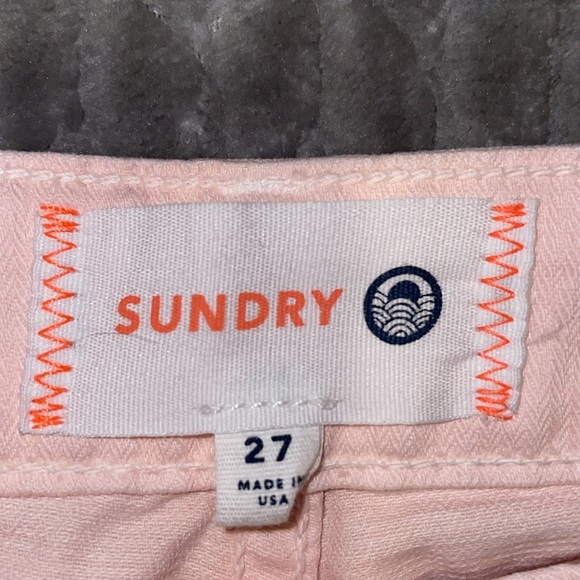 Anthropologie Sundry Rose pants.  100% Cotton.  Cinched Ankles.  Size 27. - Picture 2 of 13